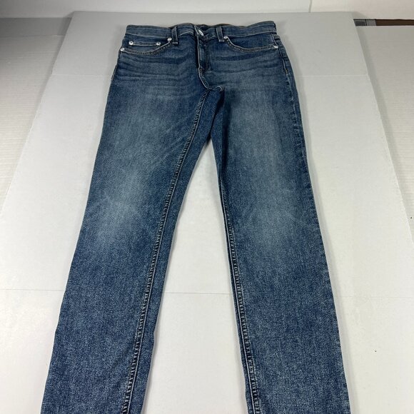 Rag & Bone Jeans Women's Measured 29x29 Cate Mid Rise Skinny Blue Denim Tag 28 - Picture 1 of 16